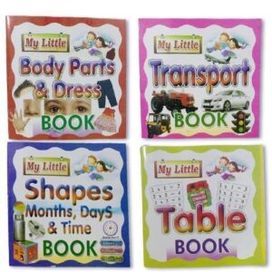 My Little Body Parts & Dress Book, Transport Book, Shapes Months & Time Book, Table Book