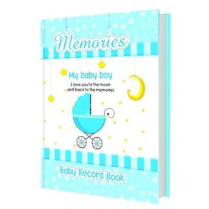Baby Record Book Blue White Flexible Paper New Arrival